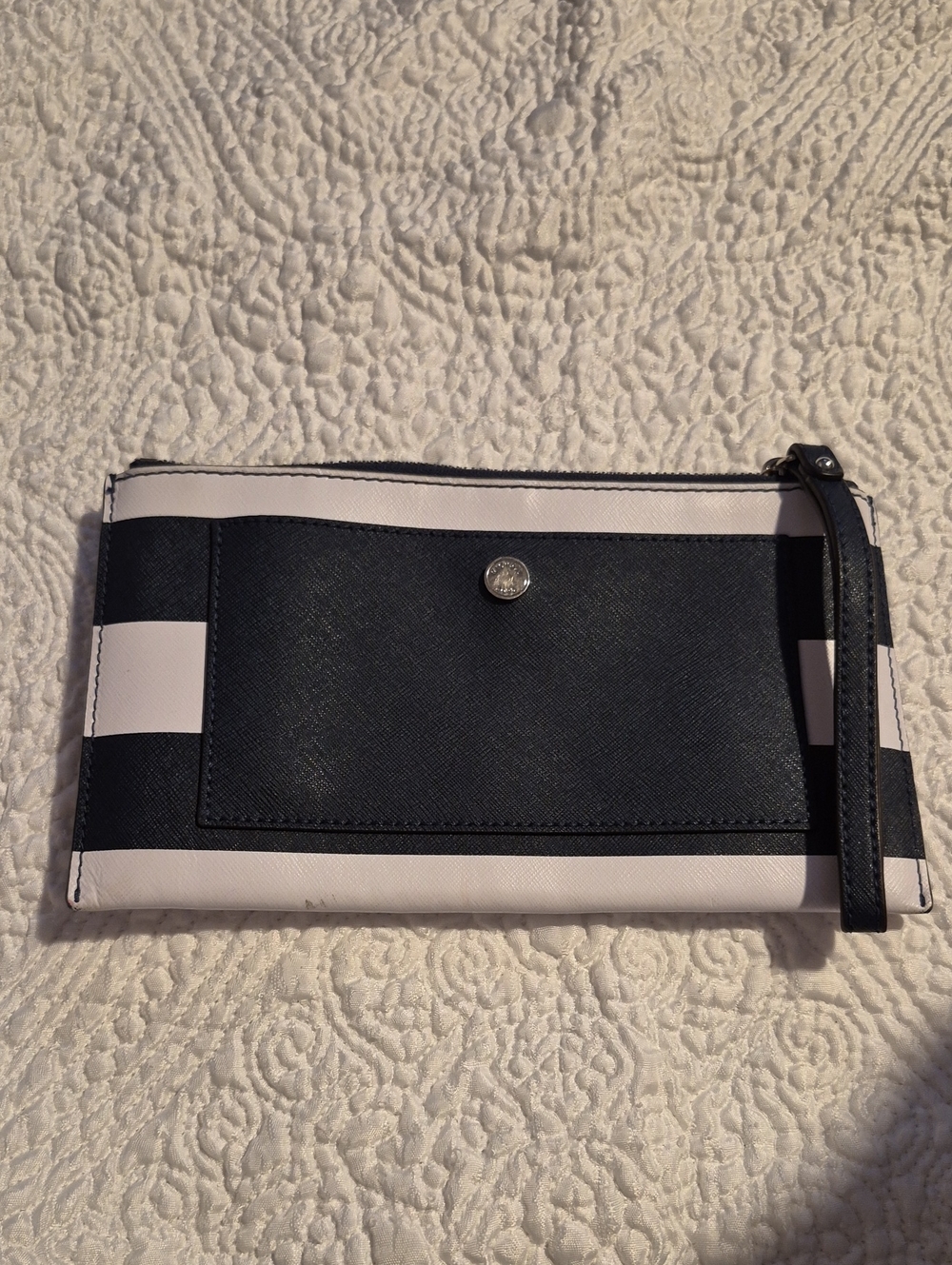 Michael Kors Beige and Black Interior Logo Pouch